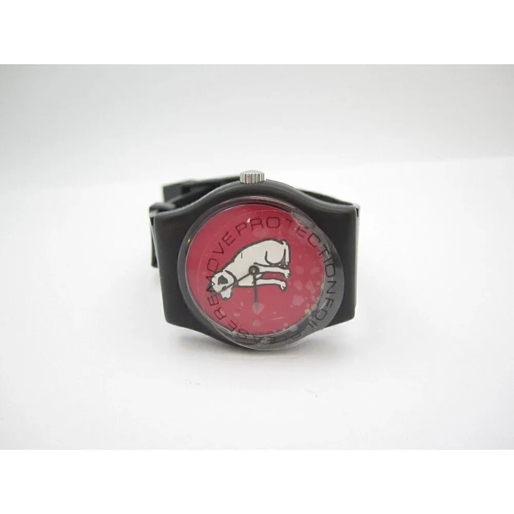 Vtg Women RCA Dog Quartz WR Analog 32mm Dial Round Watch (G691) 